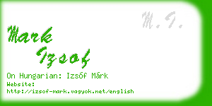 mark izsof business card
