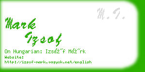 mark izsof business card